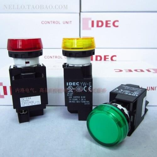 [SA]Japan and the spring IDEC indicator 22mm round Transformer YW1P-1BEM42 * AC220V--10pcs/lot