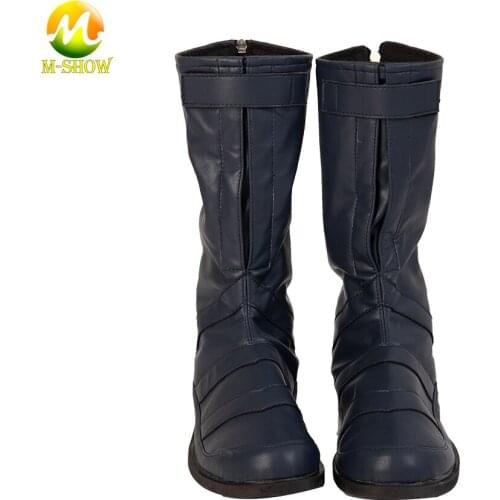 Superhero Cosplay Peacemaker Costume Boots Christopher Smith Shoes for Halloween Party Adult Men Boots Custom Made