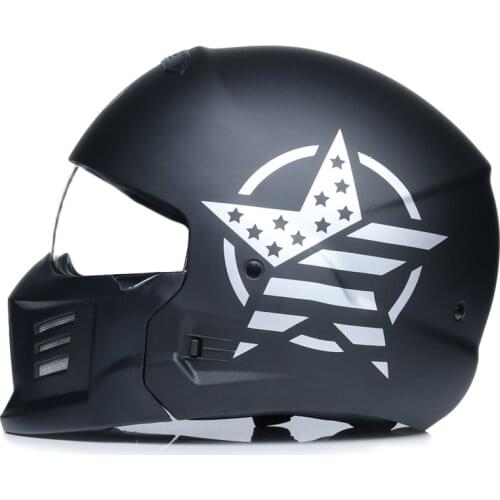 Personality Riding Combination Helmet DOT Detachable Scorpion Cool Helmet Motorcycle Vintage Full Face Locomotive Casco De Moto