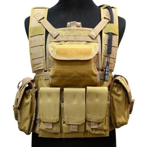 USMC Assault Vest With Water Tank (Sand) Tactical Vest CS Party Supplies Free Shipping
