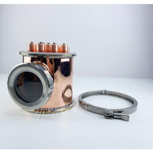 6" (154mm) OD166.7 Copper Sight Glass Union With Copper Bubble Plate Set, Tri-Clamp 6"*6"*3"Distillation Column For HomeBrewing