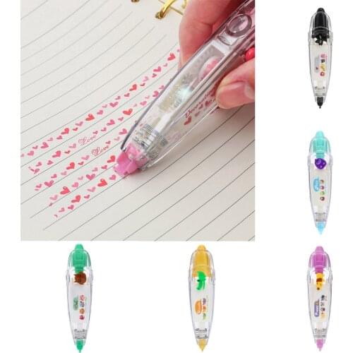 Creative Decorative Stationery Push Correction Tape Lace For Key Tags Student School Supplies Convenient For DIY Patterns 2021