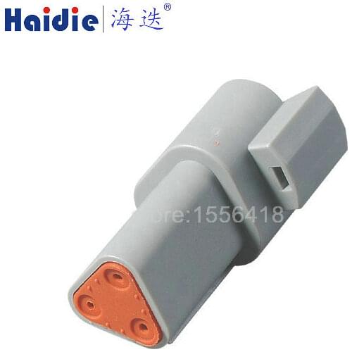 Free shipping 2sets auto 3pin plastic waterproof wiring male and female connector DT04-3P DT06-3S