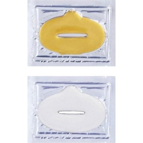 10pcs Gold Collagen Lip Mask Nourishing Moisturing Nourishing Anti-Drying Diminishing Lip Lines Lip Enhancement lips Care