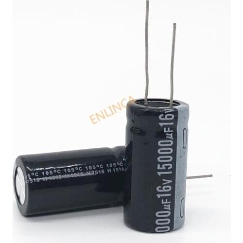 2pcs/lot 16V 15000UF 17*35 aluminum electrolytic capacitor15000uf 16v 20