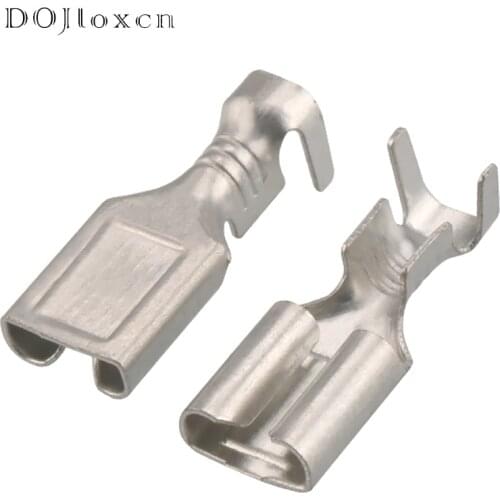 20 Pcs 4.8mm H62 Brass Tinned Automotive Cable Connector Crimp Terminal Fuse Box Female Wire Splice Pins DJ626A-D4.8×0.8A