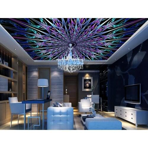 3d stereoscopic wallpaper custom 3d ceiling wallpaper Glittering art wall murals for living room ceiling murals wallpaper
