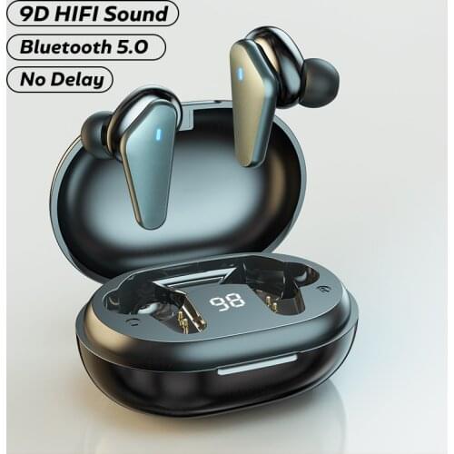 TWS Wireless Bluetooth Earbuds Led Touch Control Waterproof Sports Headphone 9D Hifi Stereo Earphone Noise Canceling Headsets