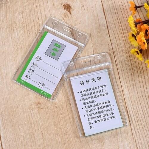 5pcs/lot Transparent Bank Credit Card Case Waterproof Soft PVC Badge Holder Students Bus ID Card Sleeve Work Pass Card Holder