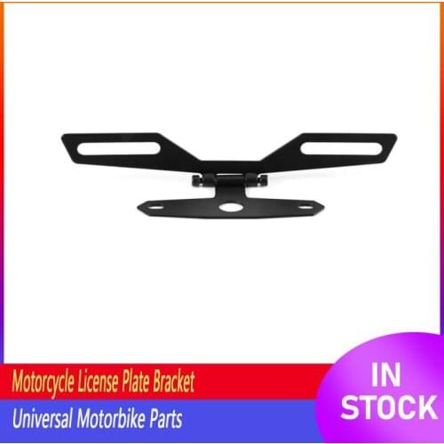 Motorcycle Registration License Plate Light Lamp Holder Fixed Frame Motor Metal Iron Bracket Motorbike Accessories Universal