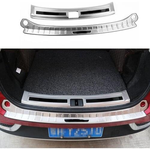 For MG ZS 2017-2019 EZS Rearguard Trunk threshold pedal stainless steel Trim