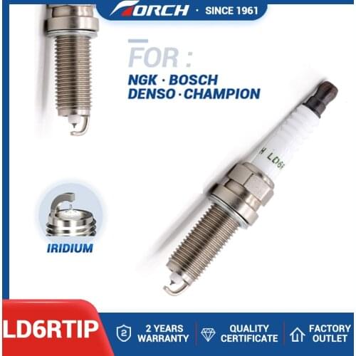 Iridium Platinum Spark plug TORCH LD6RTIP Replacement for DENSO SC20HR11 Champion REA9WYPB4 NGK ILKAR7B11 Autolite APP5683