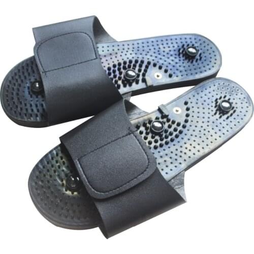 Foot Conductive MassageTherapy Treatment Device Magnetic Health Slippers For Tens Units 8 Magnets Resizable