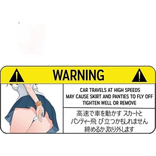 Fuzhen Boutique Decals Exterior Accessorie Funny Car Sticker for Panties Warning Peek Slap Decal Anime Vinyl JDM Window Stickers
