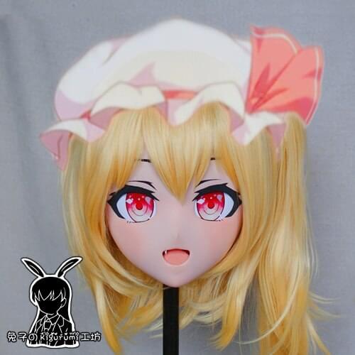 KM9166)Quality Handmade Female/Girl Resin 3/4 Head Japanese Cartoon Character Cosplay Kigurumi Mask Crossdresser