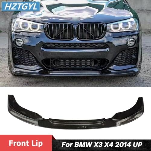 3D Style Carbon Fiber Material Front Bumper Shovel Chin Lip For BMW X3 F25 X4 F26 MT Car Body Kit 2014 Up