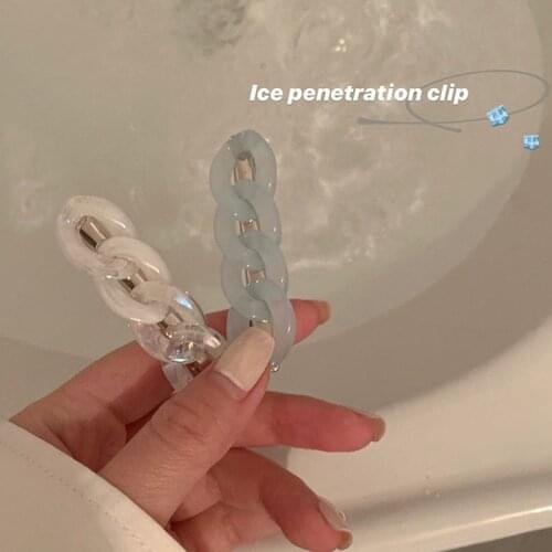 Twist Hairpin Light Out Blue Fresh Niche Hair Accessories Hairpin Simple Clip Bangs Clip Side Girl Side Clip Headdress