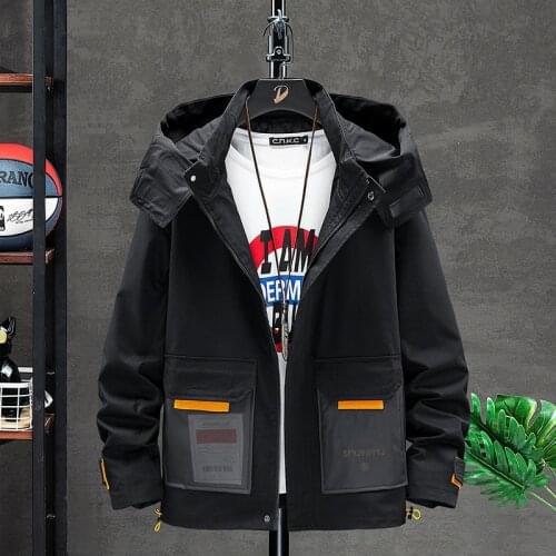 Fashion Mens Autumn Jackets Coats 2020 Winter Loose Casual Men Bomber Jacket Windbreaker Outerwear Male Streetwear Cargo Coat