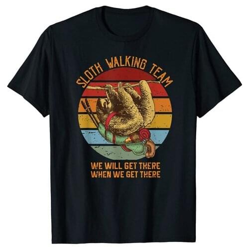 Sloth Walking Team - Nordic Walking Sports Fitness Walk Run T-Shirt