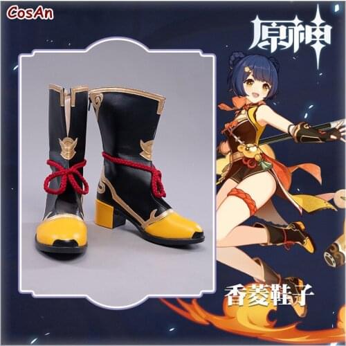 Hot Game Genshin Impact Xiangling Shoes Cosplay The High Quality Universal High Tops Adventure Boot Role Play Used 35-41 Size