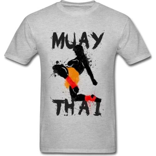 Geek Muay Thai Fighter Men Top T-shirts New Arrival Summer Short Sleeve Crewneck 100% Cotton Tees Design Tee-Shirts