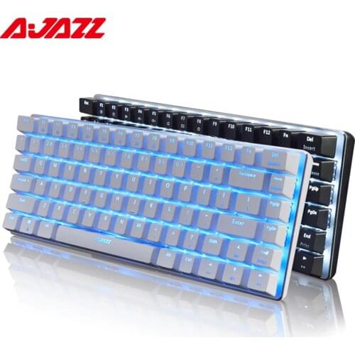 Ajazz AK33 Wired Mechanical Keyboard 82 Keys Blue / Black Switch Gaming Keyboard RGB / Blue / White Backlight English Layout