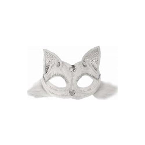 Ruched White Color Cat Mask christmas decorations рождественские украшения