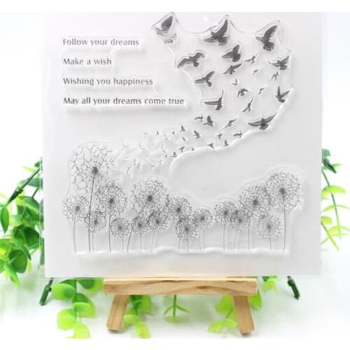 Follow Your Dreams Transparent Clear Silicone Stamps for DIY Scrapbooking/Card Making/Kids Crafts Fun Decoration Supplies 408
