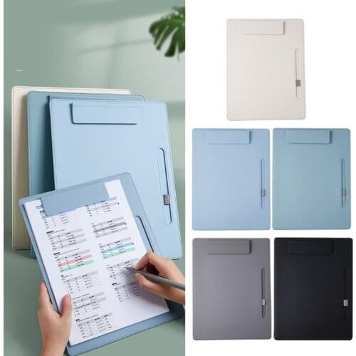 K92C Stylish A4 Information Booklet Test Paper Storage Writing Portfolio School Clip Board Vertical Meeting Folder