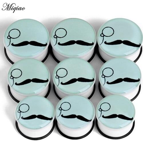 Miqiao New European and American Unisex Green Beard Acrylic Auricle with Aprons Body Piercing Jewelry Ear Extension