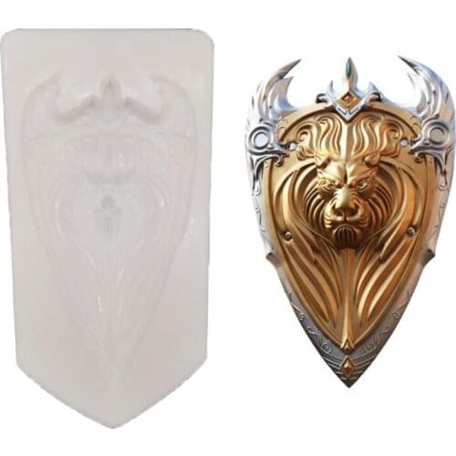 WOW Alliance Shield Mold Fondant Cakes Decorating Tools Silicone Mould Sugarcraft Chocolate Baking Tools For Cakes Gumpaste Form