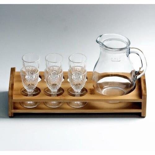 Party Kitchen Barware Glass Cocktail Mojito Vintage Simple Barware Tool Sets Wooden Holder Strumenti Bar Bartender Tools EI50BW
