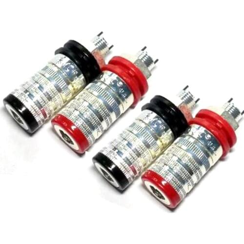 High Quality CMC 838S-AG Silver Plated Speaker Terminal Binding post hifi Amplifier CD DVD player speaker teriminal Jack Plug