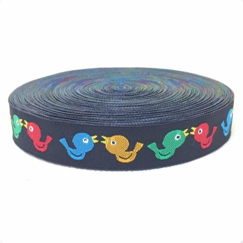 Zakka width 5/8" 1.6cm 10yards/lot Jacquard Ribbon with a couple of bird ZERZEEMOOY KTZD15102228