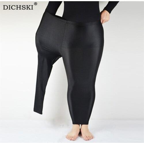 DICHSKI Women Yoga Workout Legging Casual Shiny Glossy Legging Female Fiteness Leggins Plus Size 7XL Push Up Fluorescent Legging