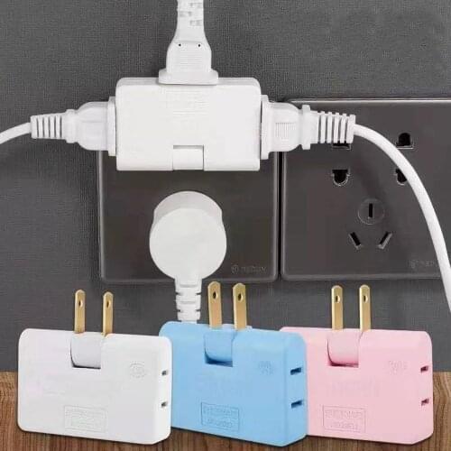 1PCS 180 Degree Rotatable Socket Converter One In Three Extension Plug Multi Plug Mini Wireless Outlet Travel Charging Adapter