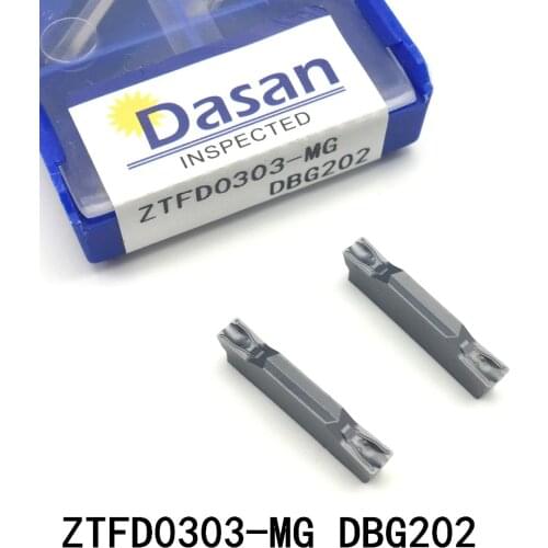 10pcs ZTFD0303-MG DBG202 Carbide blade for slotting and turning cutting tools CNC insertion