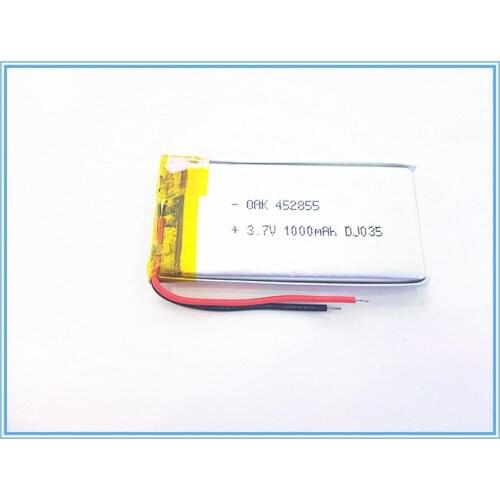 3.7V,1000mAH,[452855] PLIB; polymer lithium ion / Li-ion battery for dvr,GPS,mp3,mp4,cell phone,speaker