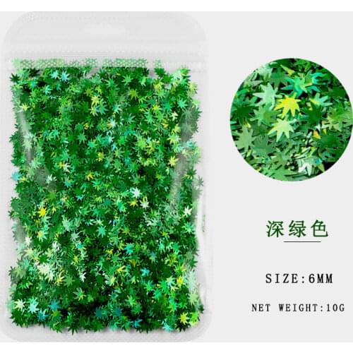 3D Laser Triangle Nail Art Glitter Flake Decor Manicure Nail Accessories Maple Leaf Love DIY Handmade Glue Filling