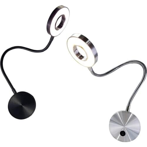 5W LED Hoses Wall Lamp Flexible Home Hotel Bedside Reading Lamp Wall Light Modern Fashion Book Lights Aluminum LED Bulbs