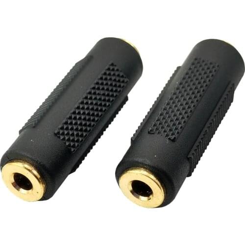 3.5mm Female to Female F/F Jack Stereo Audio Adapter Converter Connector Audio Adapter Coupler Metal Gold Plated Connector