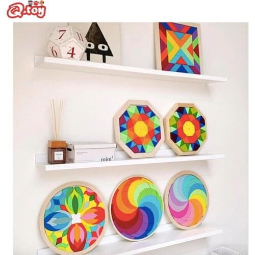 Wooden Rainbow Blockarcoiris madera Montessori arc en ciel bois Building Block for Children Rainbow Block Preschool Learning