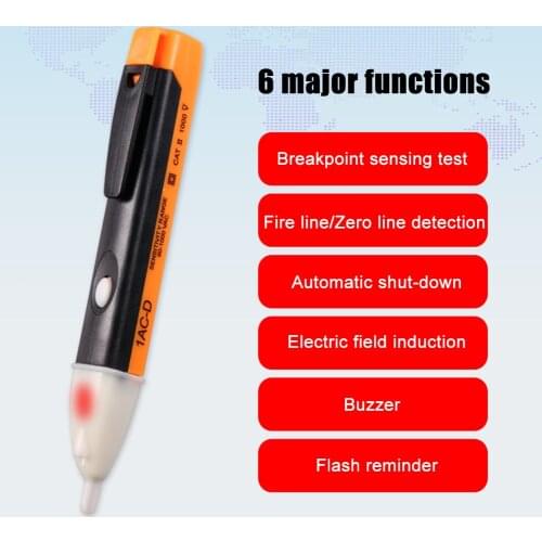 Induction Voltage Detector Electric Non Contact Test Pen Fire Wire Pencil Meters Lightweight Parts Gauging Survey