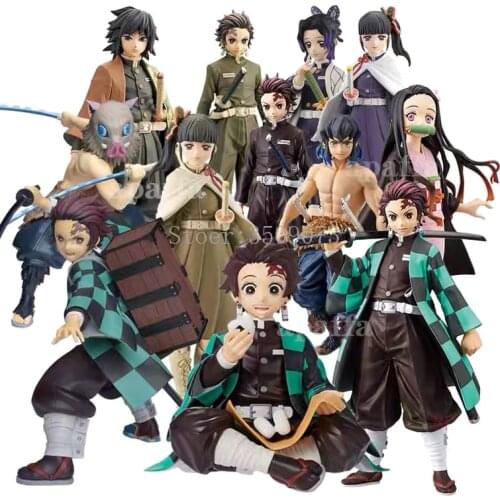 Kimetsu no Yaiba Anime Figure Kamado Tanjirou Agatsuma Zenitsu Premium Chokonose PVC Action Figure Toy Demon Slayer Doll Gift