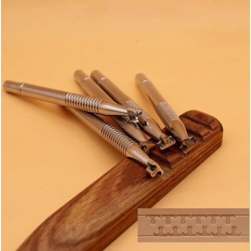 304 Stainless Steel Leather Carving Tools Decorative Lines Lace Leather Embossing Punching Tool Logo Stamps Leathercraft