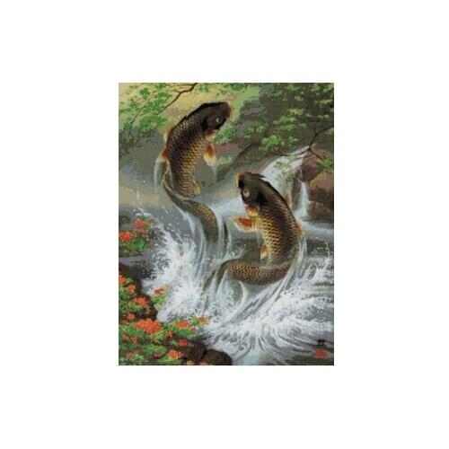 Fish picture Diamond embroidery Diy Diamond painting 3d Cross stitch square drill Diamond mosaic Paste Crafts Needlework CQ511