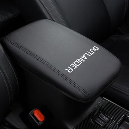 Leather Car Console Armrest Box Cover Holster Central Hand Box Cushion Cover for Mitsubishi Outlander 2013-2018 Accessories