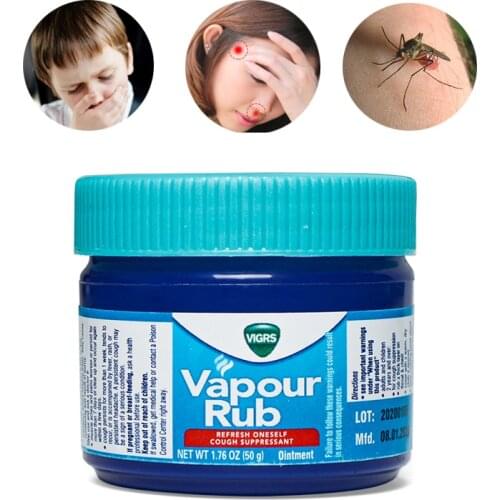 50g Vapour Rub White Cool Oil Peppermint Cream Prevent Mosquito Bite Headache Muscle Aches Pain Relieving Ointment Essential Oil