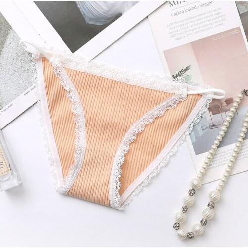 2020 Hot Sale Women Underwear Cotton Crotch Sexy Lace Panty Girl Thin Belt Breathable Shorts Low Waist Nylon Briefs 00191