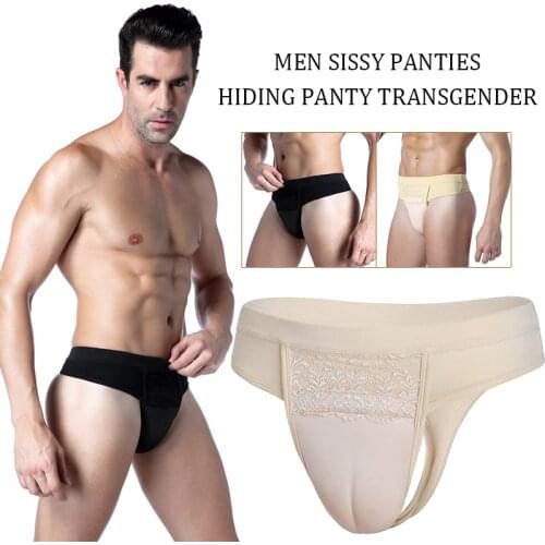 Men Sissy Fake Vagina Camel Toe Panties Hiding Gaff Panty Thong For Crossdresser Shemale Transgender